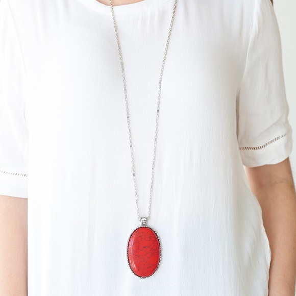 Paparazzi Jewelry Red Crackle Stone Necklaces Poshmark